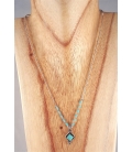 Collier avec turquoise en losange
