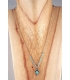Collier avec turquoise en losange