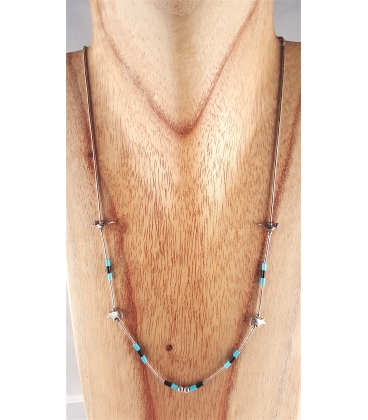Collier oiseau et ours