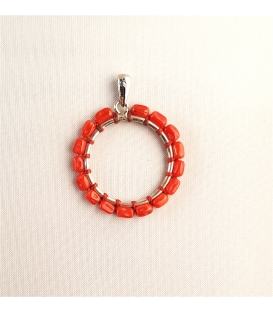 Pendentif en Corail rond