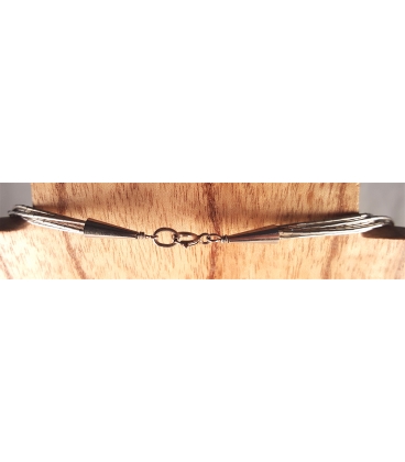 Collier en fils d'argent et Améthyste