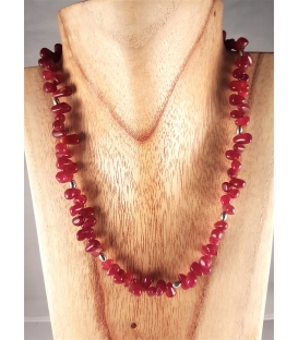 Collier avec pierres Grenat