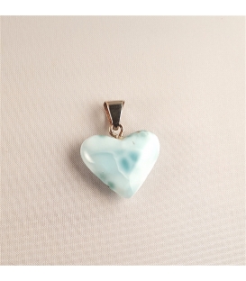 Pendentif coeur en Larimar