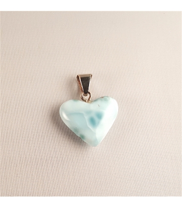 Pendentif coeur en Larimar