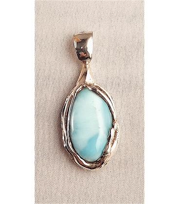 Pendentif argent et Larimar