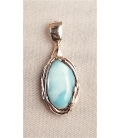 Pendentif argent et pierre Larimar