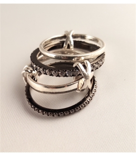 Bague 4 anneaux en argent