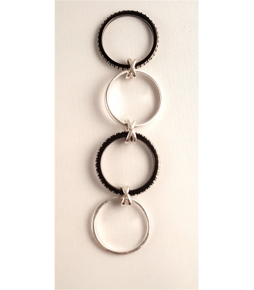 Bague 4 anneaux en argent