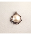 Pendentif en nacre et argent