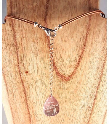 Collier perles bois et coquillage