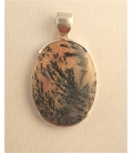 Pendentif en argent et pierre naturelle
