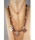 Collier perles bois et nacre