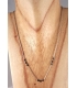 Collier fin en argent et perles d'onyx