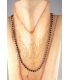 Collier fin en perles argent et onyx