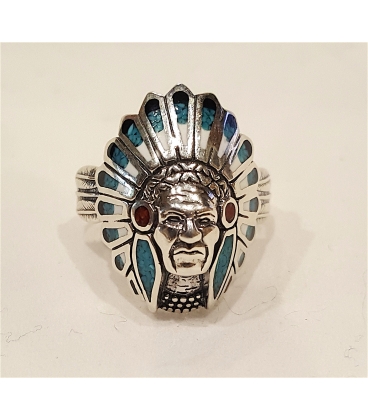 Bague en tête chef indien
