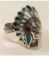Bague en tête chef indien
