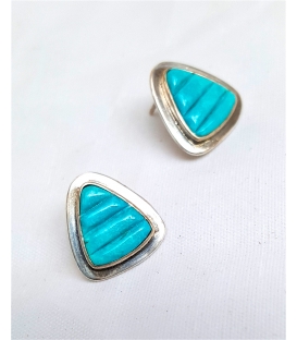 Boucles d'oreilles Zuni en turquoise