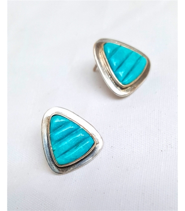 Boucles d'oreilles Zuni en turquoise