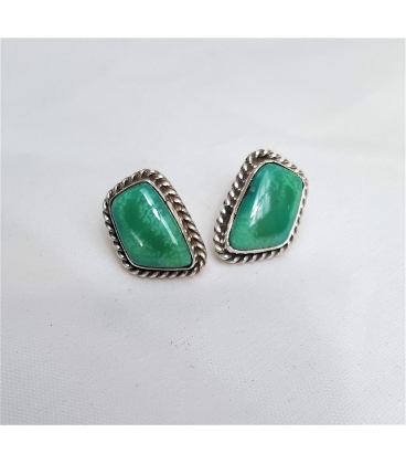 Boucles d'oreilles à clous turquoise verte