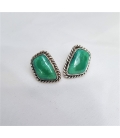 Boucles d'oreilles à clous turquoise verte