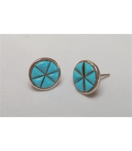 Boucles d'oreilles Navajo Turquoise à clous