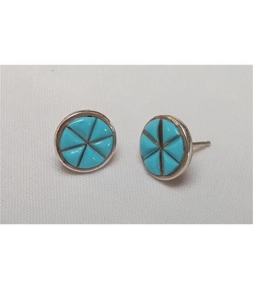 Boucles d'oreilles Navajo Turquoise à clous