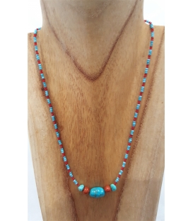 Collier turquoises et Jaspe