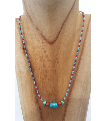 Collier turquoises et Jaspe