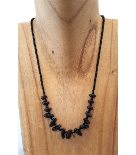 Collier en obsidienne