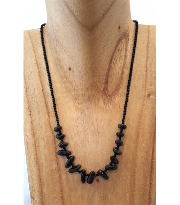 Collier en obsidienne