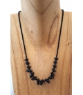 Collier en obsidienne