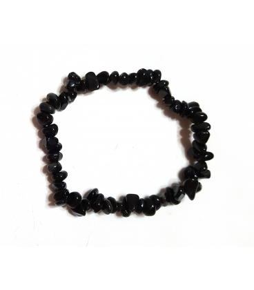 Bracelet en pierres d'obsidienne