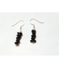 Boucles d'oreilles en pierres d'Obsidienne