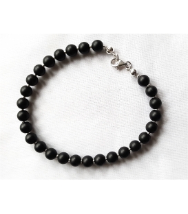 Bracelet en Obsidiennes rondes