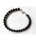 Bracelet en Obsidiennes rondes